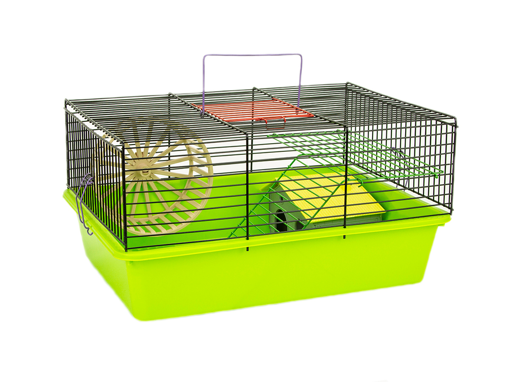 ВАКА клетка для грызунов "Грызун № 1" (домик,колесо) 410*300*220