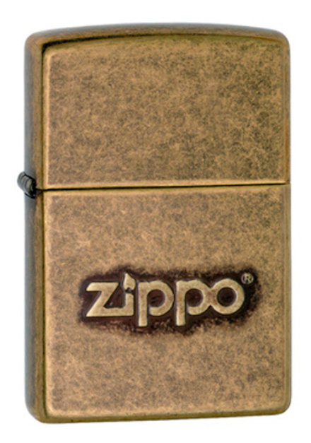 Зажигалка Zippo Classic с покрытием Antique Brass, латунь/сталь, серебристая, матовая, 36x12x56 мм