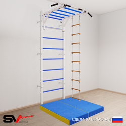 Шведская стенка Sv Sport усиленная 6314 (Турник рукоход/Лестница/Мат 1м)