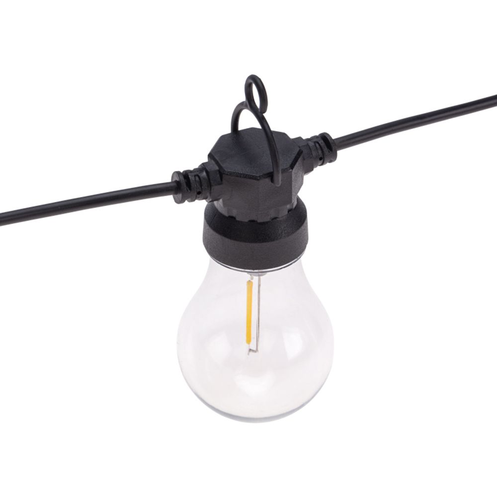 Гирлянда садовая Канэри, 15м, 3000К, встроенный аккумулятор, солнечная панель, коллекция Лондон REXA