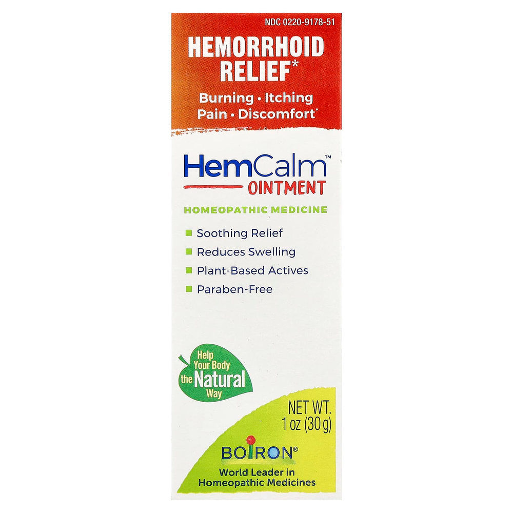 Boiron, HemCalm™, мазь от геморроя, 30 г (1 унция)