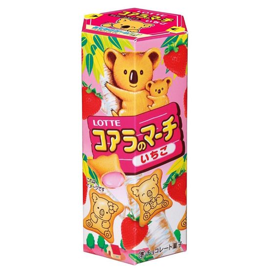 Печенье Lotte Koala's March Chocolate с клубничной начинкой, 37 г (Корея)