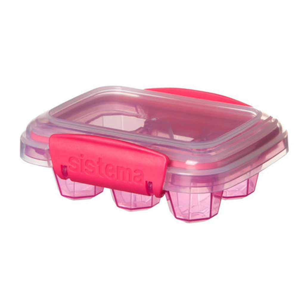 Контейнер для льда малый Sistema Klip It розовый