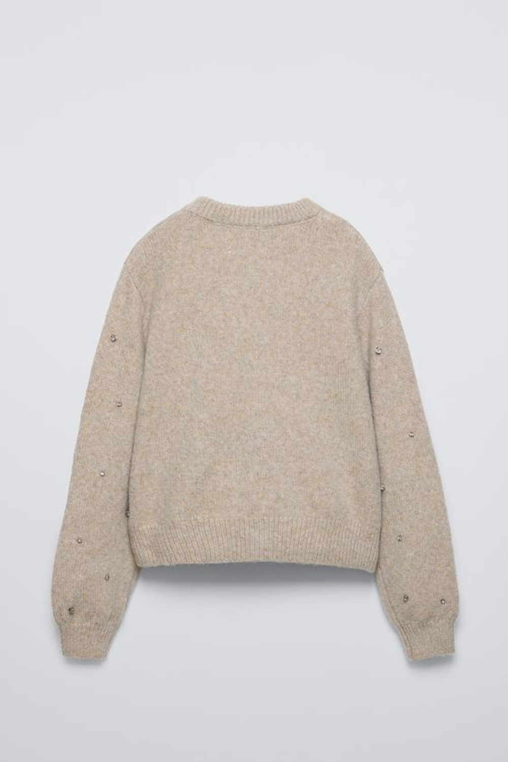 ZARA КАРДИГАН С БЛЕСТЯЩЕЙ ОТДЕЛКОЙ, РЫЖЕВАТО-КОРИЧНЕВЫЙ