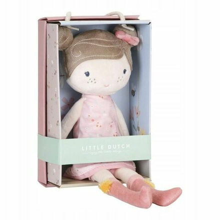 Мягкая игрушка Little Dutch Pink Flowers Rosa 35 cm - Мягкая розовая кукла-обнимашка Роза 35 см - Little Dutch LD4557