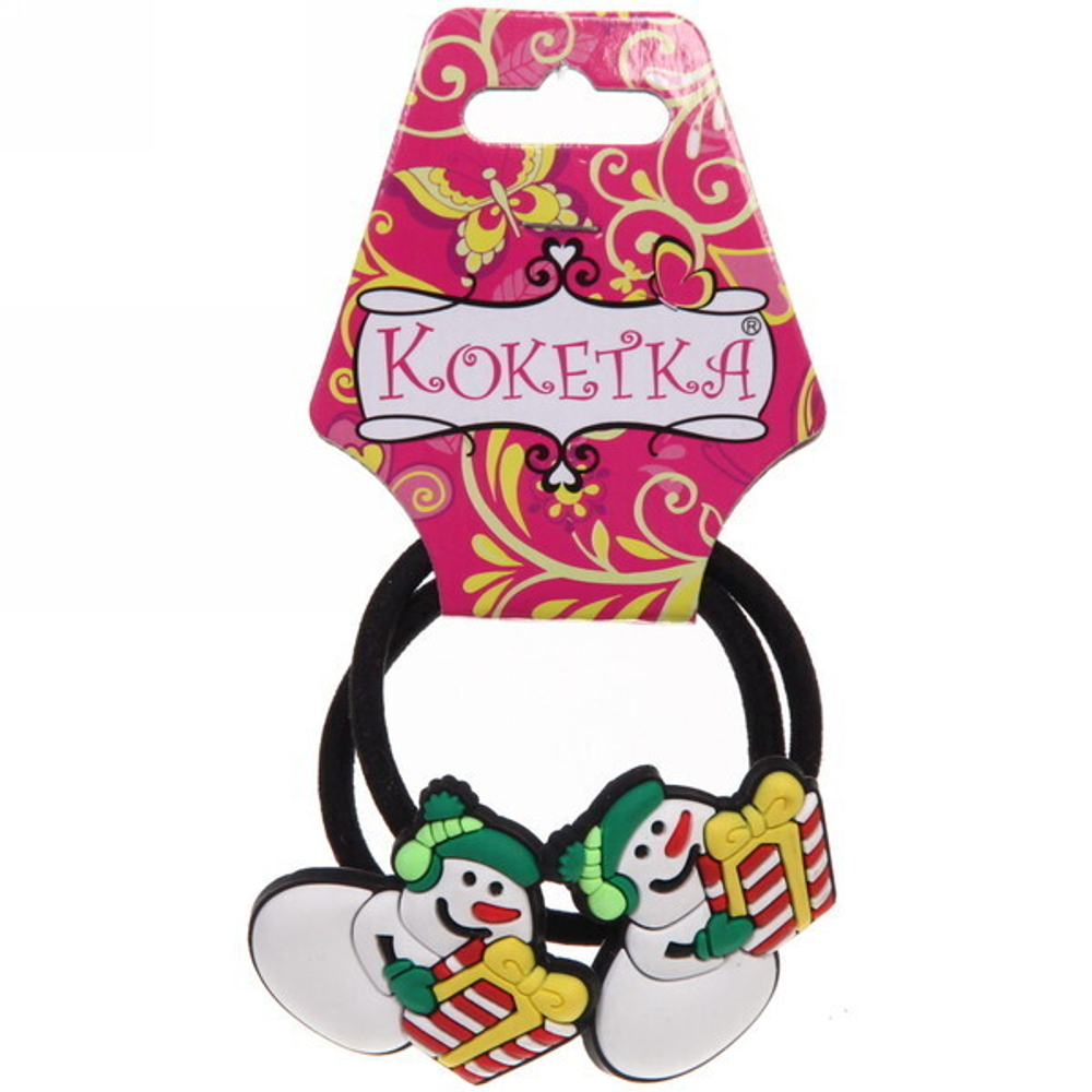 Резинки для волос детские 2шт. «Новогодние чудеса - Снеговички», d-3,5см