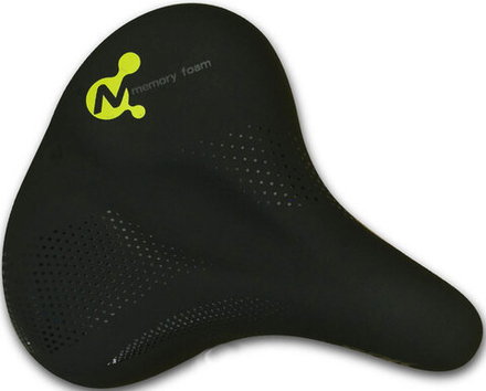 Седло серии MEMORY FOAM (с памятью), 271x271мм, суперкомфортное. Эластомеры. Чёрно-жёлтая графика