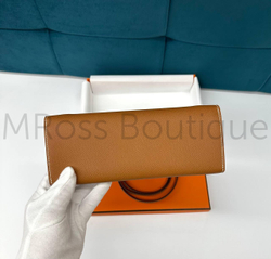 Сумка-клатч Hermes Maillon To Go Wallet коричневого цвета