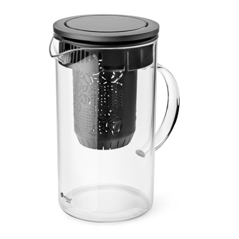 Чайник заварочный стекло,пластик, 1 л, с ситечком, Apollo, Evora, EVR-100