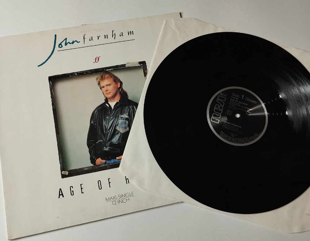 Винтажная виниловая пластинка LP John Farnham Age Of Reason (Germany 1988) Maxi Single 45 RMP