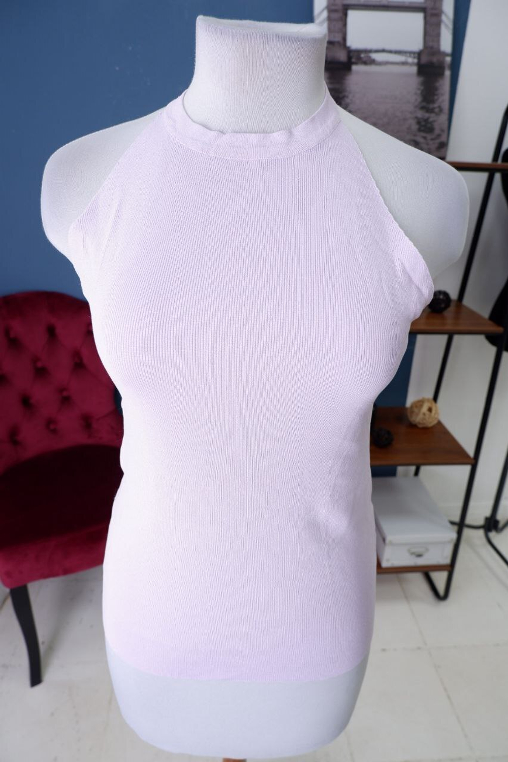 Топ сиреневый трикотажный 44-46 размер