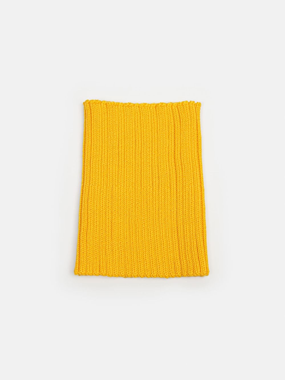 Снуд из смесовой шерсти "Горчица" вертикальная вязка