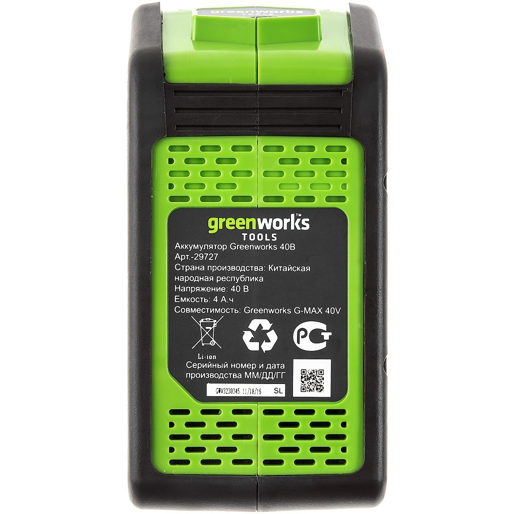 Снегоуборочник-снеголопата GREENWORKS GD40SSK4 40 V с акк и з/у   2600807UB
