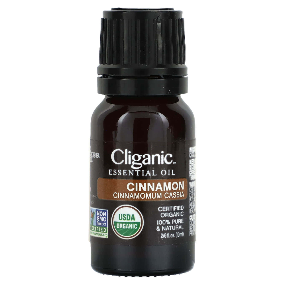 Cliganic, 100% чистое эфирное масло, масло корицы, 10 мл (0,33 жидк. унц.)