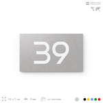 Табличка с номером 39 на дверь квартиры, для офиса, кабинета, аудитории, склада, серая 120х70 мм, Айдентика Технолоджи