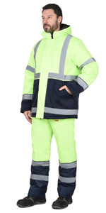 Костюм куртка, п/к синий с неоном тк.Гретта