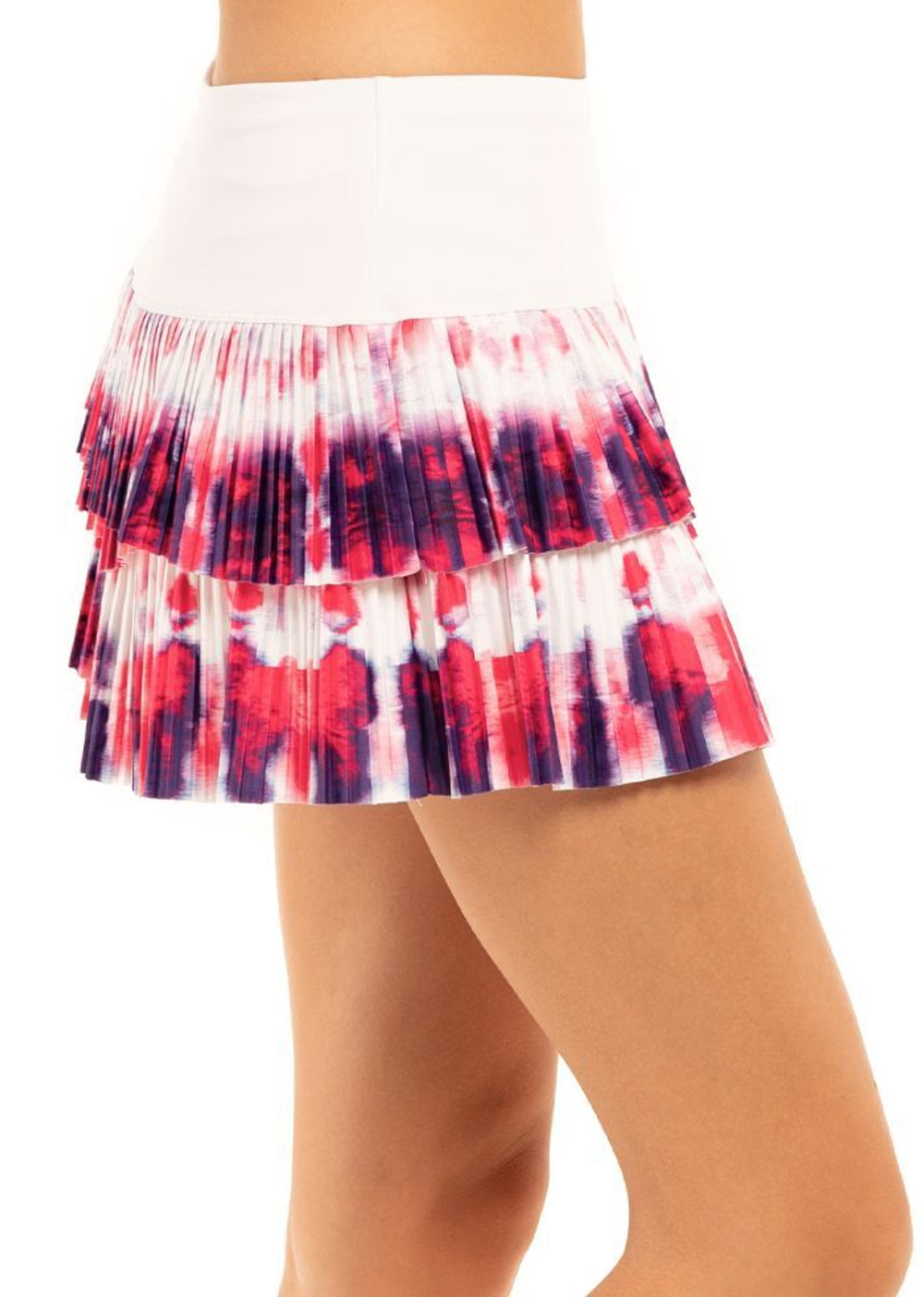 Теннисная юбка Lucky in Love Novelty Sunburst Pleated Scallop Skirt - разноцветный
