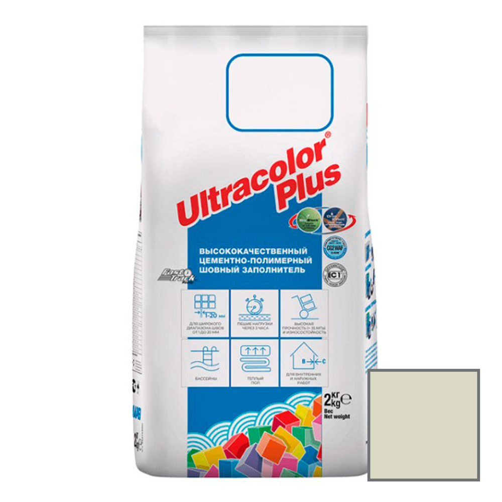 Затирка цементная Mapei Ultracolor Plus №137 Карибский 2 кг