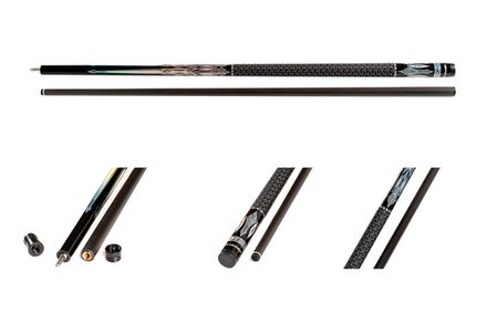 Кий / пирамида 2-pc "Winner Carbon 003" (черно-серая) тактильная оплетка