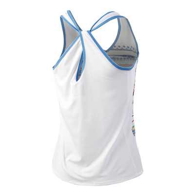 Женская теннисная майка Lucky in Love Aegean Dreams Tank Top Women - White, Multicoloured