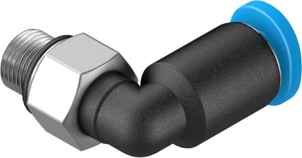 QSML-M5-4-100 Угловой штуцер с цанговым зажимом и резьбой