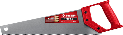 Ножовка универсальная (пила) ″ТАЙГА-7″ 400мм,7TPI, закаленный зуб, рез вдоль и поперек волокон, для средних заготовок, фанеры, ДСП, МДФ, ЗУБР