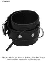 Черные наручники с электростимуляцией Electro Handcuffs (Цвет: черный)