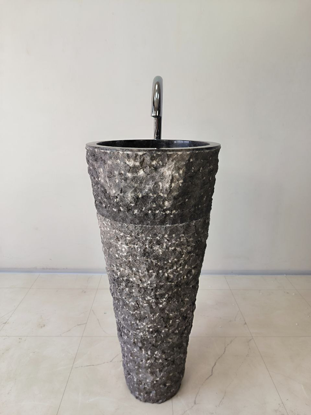 Раковина напольная из мрамора Pedestal Grey Marmo MN-65940 40х40х90 из натурального камня