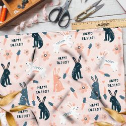 Ткань бифлекс пасхальный кролик