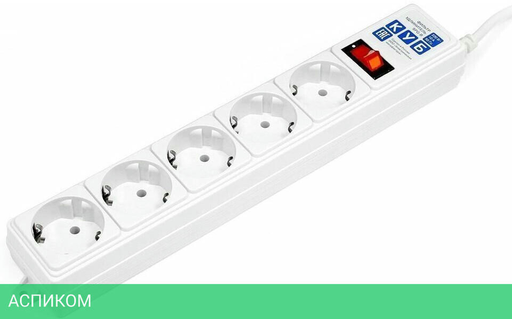 Сетевой фильтр Power Cube SPG-B-6-White 1.9 м
