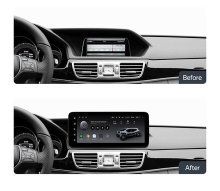 Магнитола Mercedes-Benz E W212 седан левый руль 2012-2015 NTG 4.5 - Teyes LUX ONE монитор 12.3", Android 10, 6+128Гб, CarPlay, 4G SIM-слот