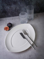 Блюдо овальное 32x25 см h 3 см, фарфор, Linea