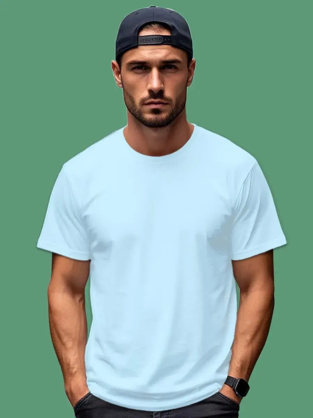 Футболка Взрослая.Премиум однотонная.1 шт