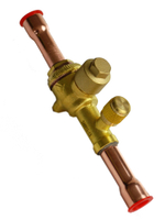 Вентиль шаровый QFT-12V 1/2 под пайку с сервисным штуцером