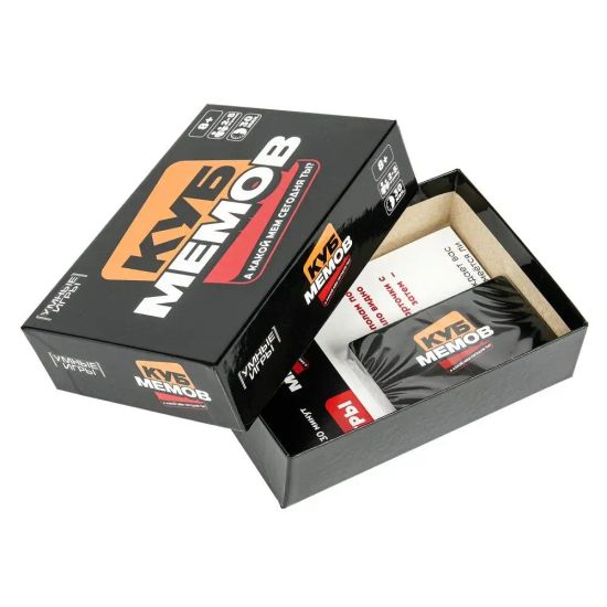 Куб мемов. Карточная игра в плотной коробке. 160х110х40 мм. Умные игры