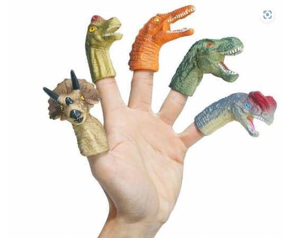 Same Toy Toy-glove Dinosaur finger puppet Tyrannosaurus and Triceratops