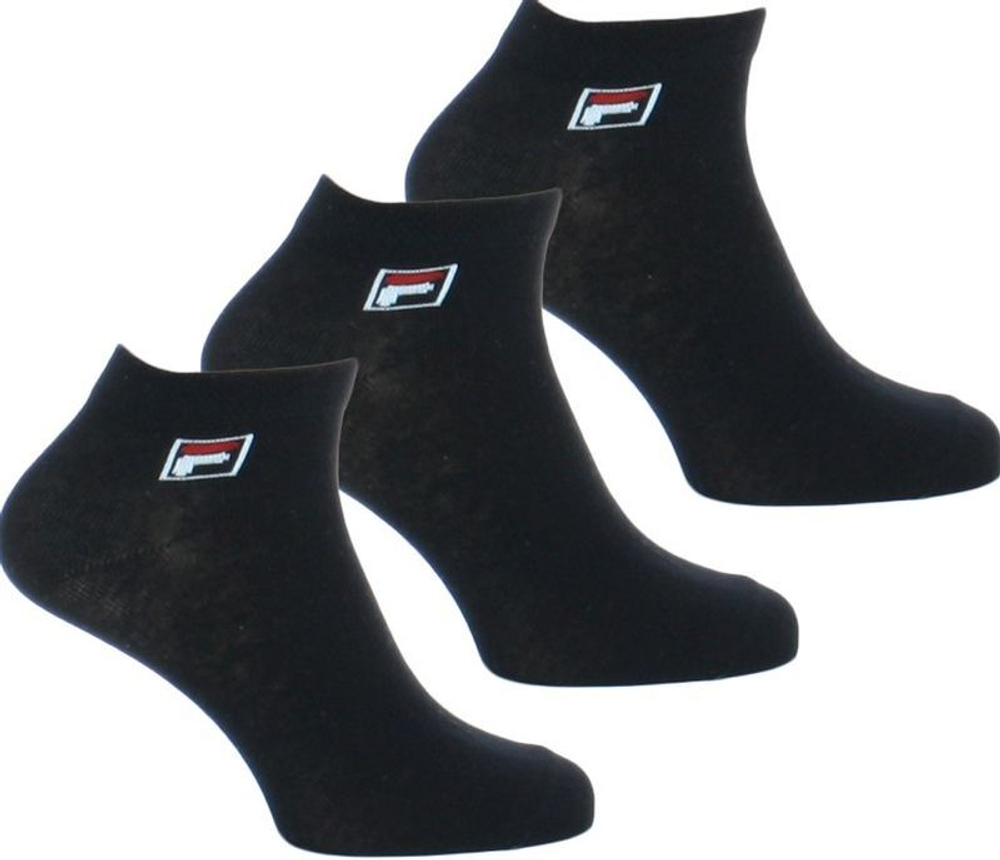 Теннисные носки Fila Quarter Plain Socks F9303 3P - Black