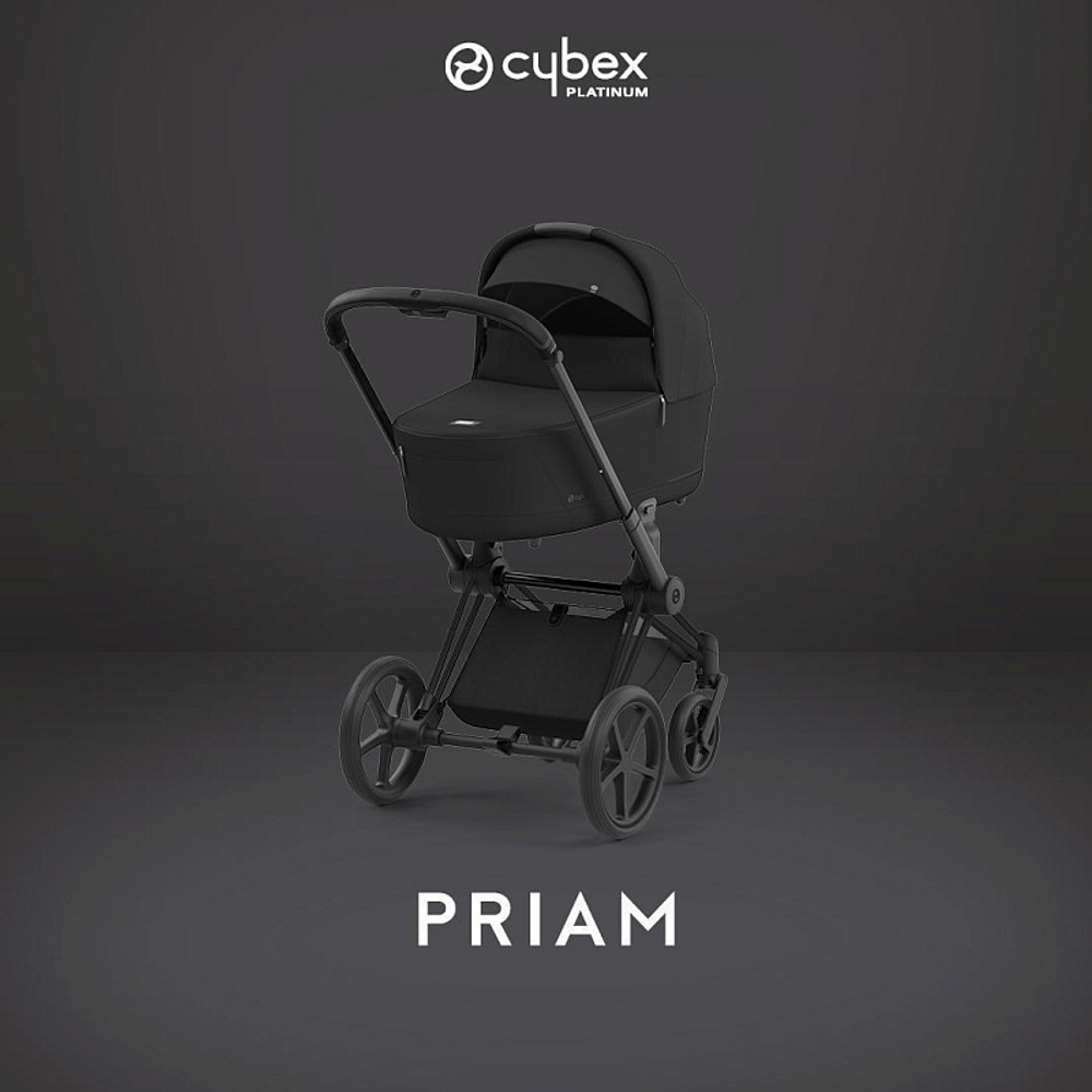 Коляска Cybex Priam IV Matt Black complete и автокресло Cloud G i-Size Moon Black Plus 3 в 1 Sepia Black