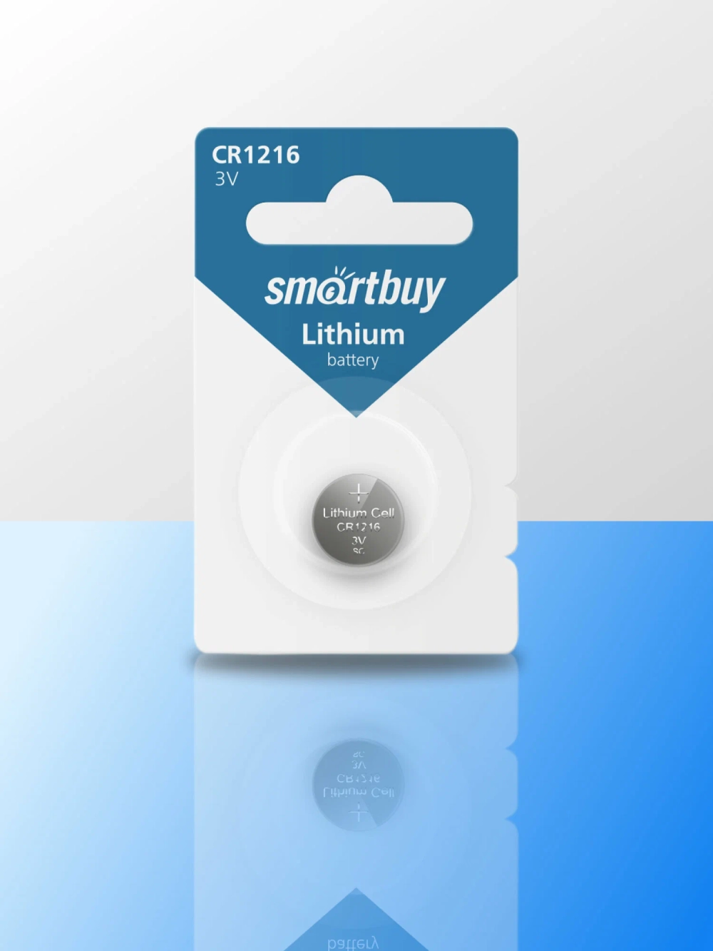 Батарейка CR1216 Smartbuy, литиевая, 3V, Li-on, 1 шт в упаковке