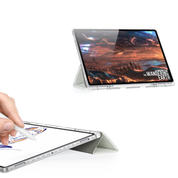 Чехол книжка зеленого цвета от Dux Ducis для Samsung Galaxy Tab S9 Ultra, Tab S10 Ultra и Tab S8 Ultra, серия Unid Series Case