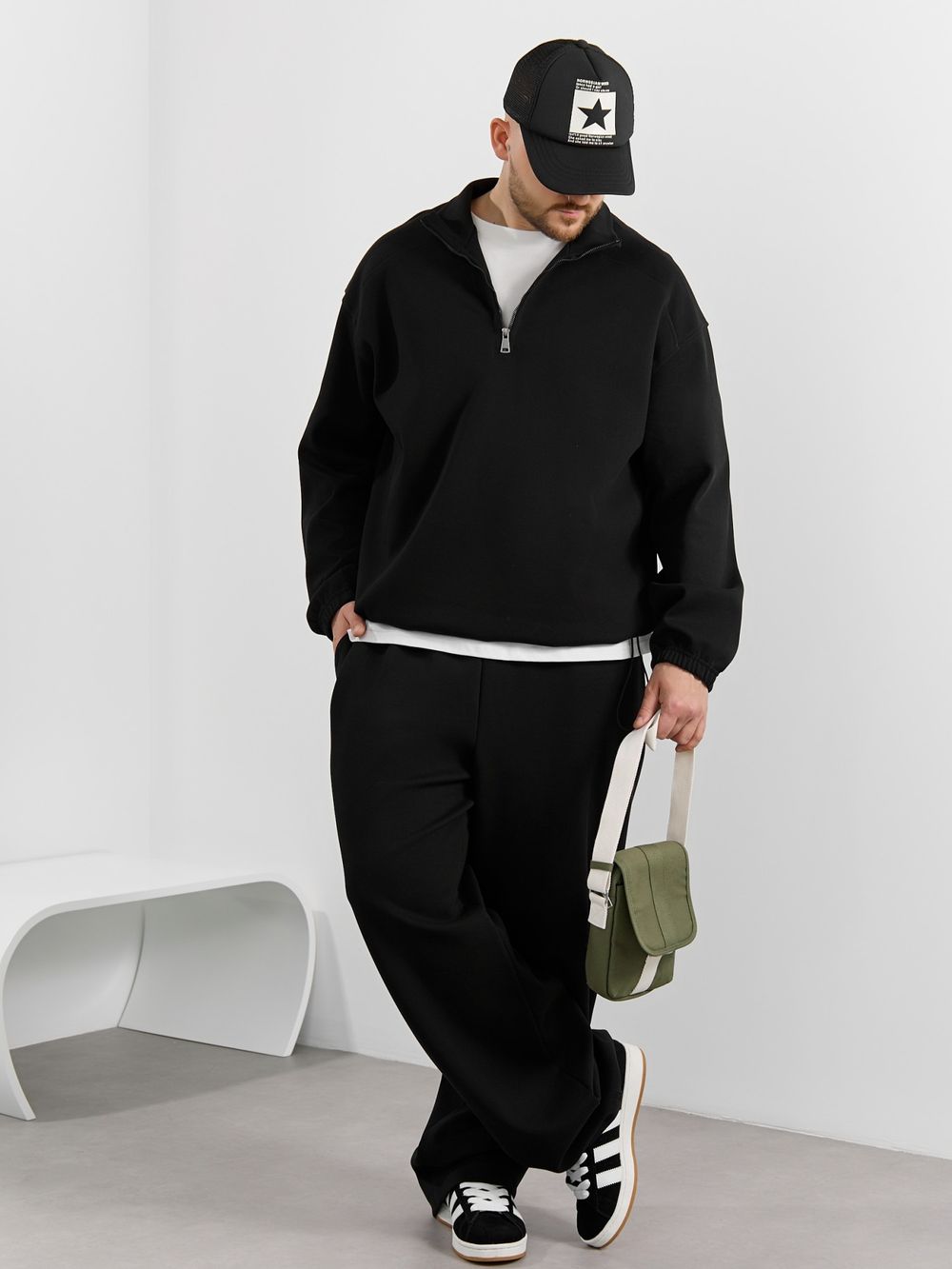 Толстовка мужская Интер-1 Виотекс ЧЁРНЫЙ