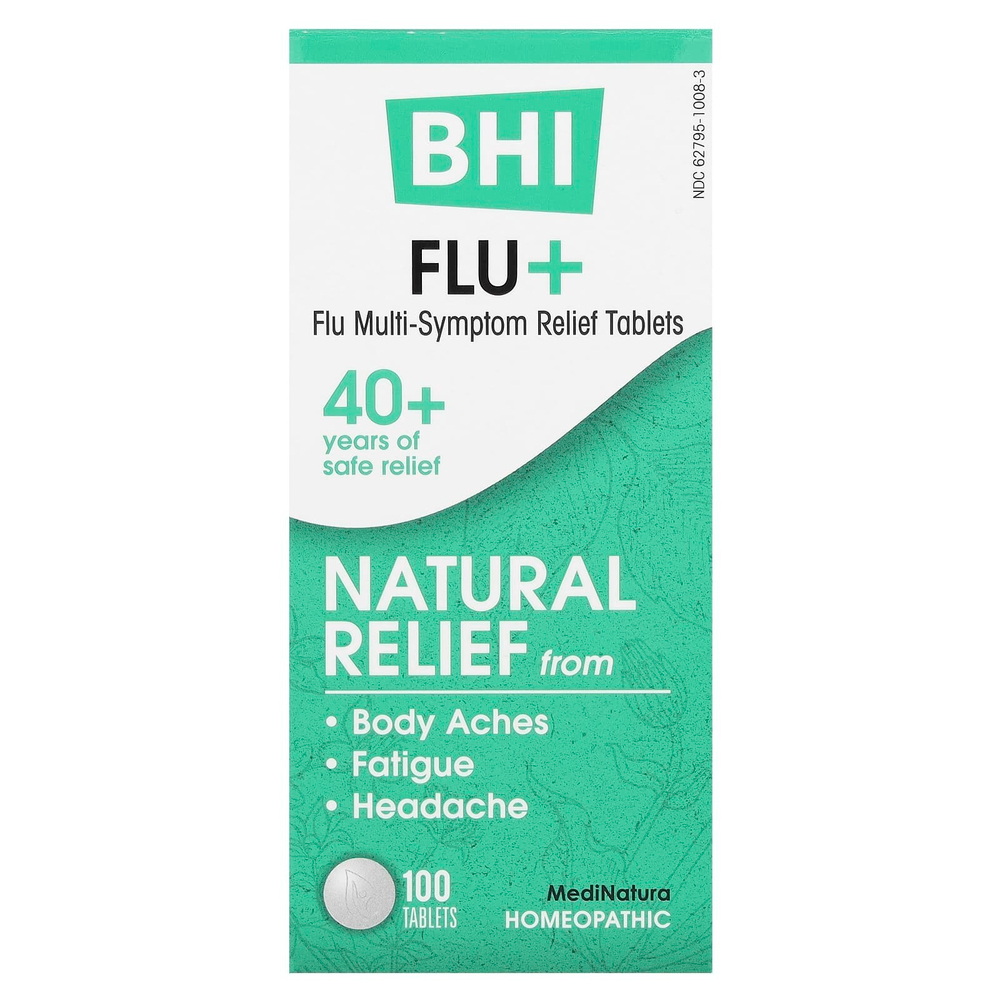 MediNatura, BHI Flu +, 100 таблеток