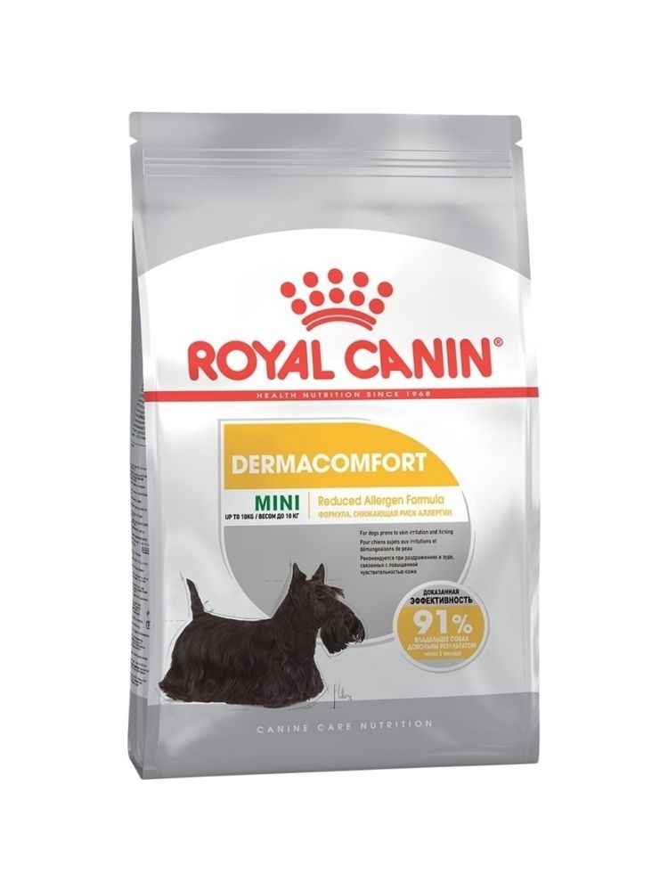 Сухой корм Royal Canin Mini Dermacomfort для собак при раздражении и зуде кожи, 1 кг