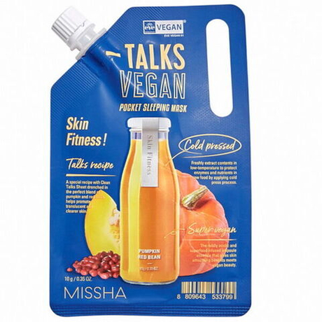 Ночная кремовая укрепляющая маска Missha Talks Vegan Squeeze Pocket Sleeping Mask Skin Fitness, 10г