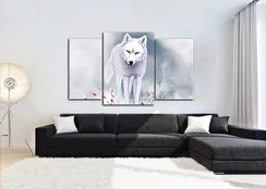 Модульная картина " Ручной волк"