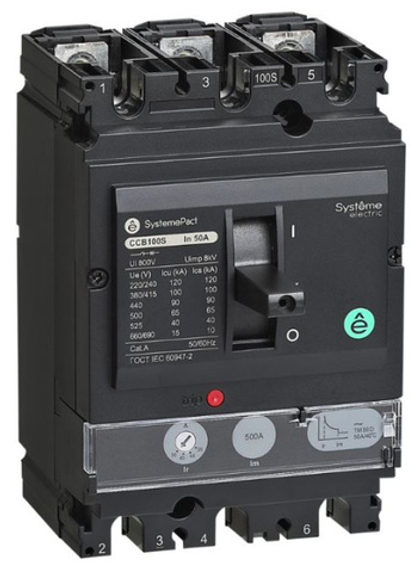 Автоматический выключатель в литом корпусе Systeme Electric SPC100N040L3DF