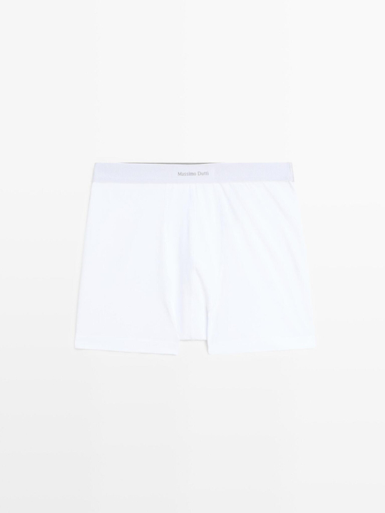Massimo Dutti русы-боксеры с логотипом на поясе, белый