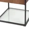 Столик-тумбочка Sherwood 43х43 см, шпон ореха, стекло