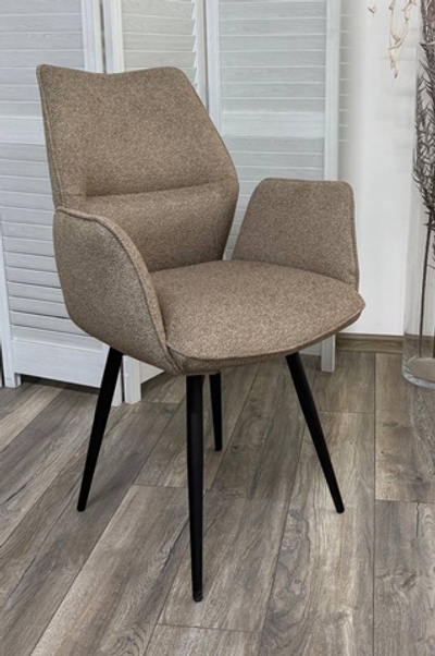 Стул ГРИН 360 град. поворот. NS-05 Капучино, букле / черный каркас, М-City