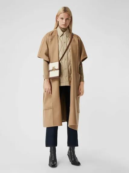 Кожаная сумка Burberry Robin коричневый